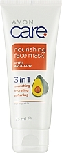 Fragrances, Perfumes, Cosmetics Moisturizing Face Mask with Avocado Oil 3 in 1 - Avon Care Nourishing Face Mask With Avocado