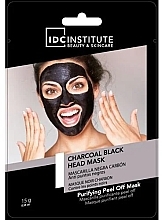 Black Charcoal Peel-Off Face Mask - IDC Institute Charcoal Black Head Mask Peel Off (sachet) — photo N2
