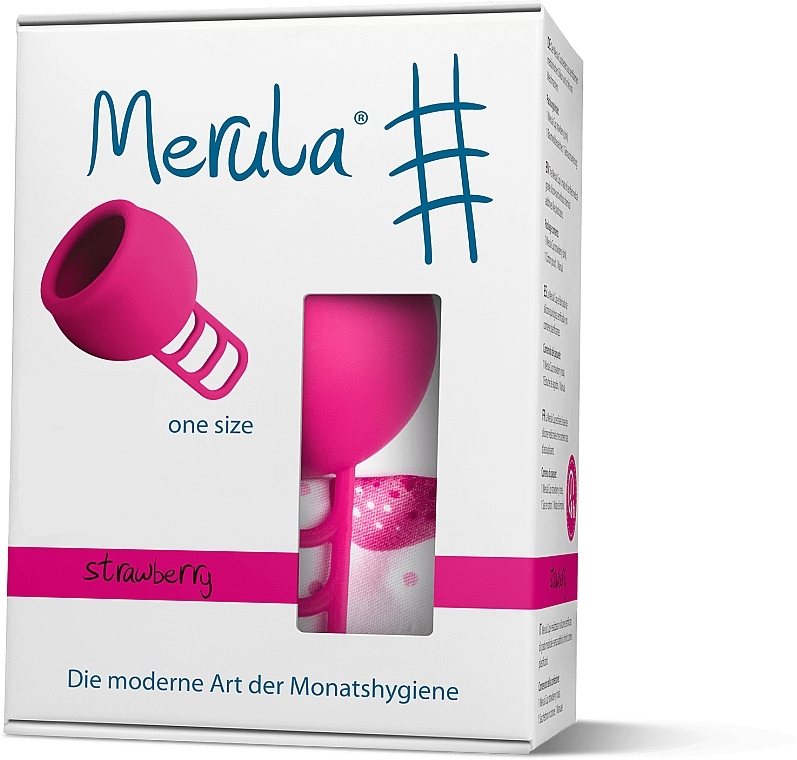 Universal Menstrual Cup, one size - Merula Cup Strawberry — photo N1