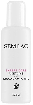 Gel Polish Remover with Macadamia Oil - Semilac Expert Care Acetone With Macadamia Oil — photo N1