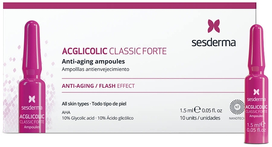 Anti-Aging Glycolic Acid Ampoules - SesDerma Laboratories Acglicolic Classic Forte Anti-Aging Ampoules — photo N1