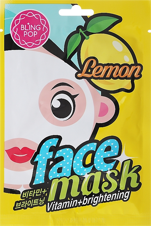 Lemon Extract Face Mask - Bling Pop Lemon Vitamin & Brightening Face Mask — photo N1