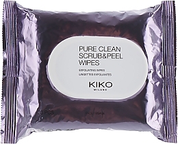 Exfoliating Face Wipes - Kiko Milano Pure Clean Scrub & Peel Wipes — photo N2
