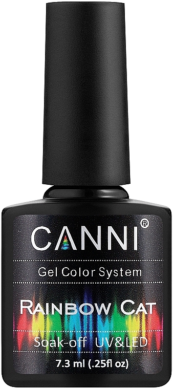 Holographic Gel Polish - Canni Rainbow Cat Soak-Off UV&LED — photo N1