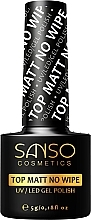 Fragrances, Perfumes, Cosmetics No Wipe Matte Top Coat - Sanso Cosmetics Top Matt No Wipe UV/Led Gel Polish