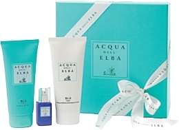 Fragrances, Perfumes, Cosmetics Acqua Dell Elba Blu - Set (edp/mini/15ml + b/cr/200ml+ sh/gel/200ml)