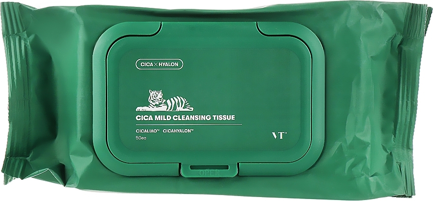 Makeup Remover Wipes - VT Cosmetics Cica Mild Cleansing Tissue — photo N1