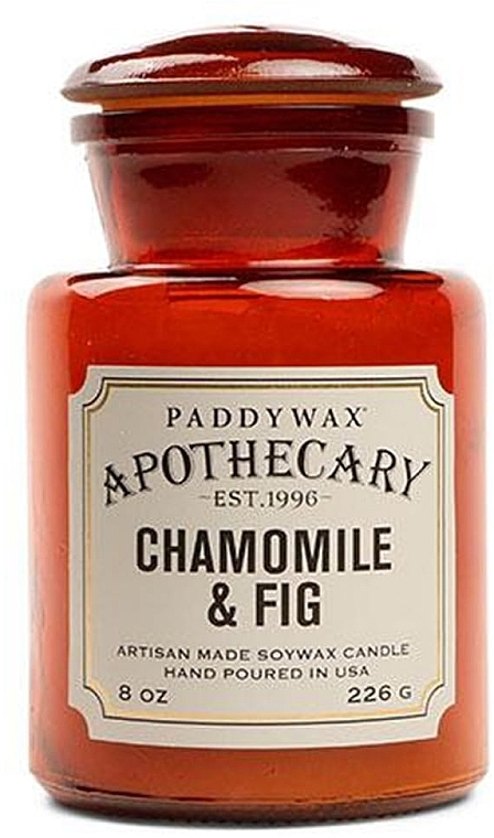 Scented Candle in Jar - Paddywax Apothecary Artisan Made Soywax Candle Chamomile & Fig — photo N1