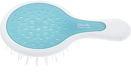 Fragrances, Perfumes, Cosmetics Hair Brush, white and blue - Janeke Superbrush Mini Superbrush White Blue