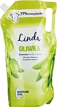 Fragrances, Perfumes, Cosmetics Liquid Hand & Body Cream Soap "Olive" - Linda Cream Soap Oliwka (doy-pack)