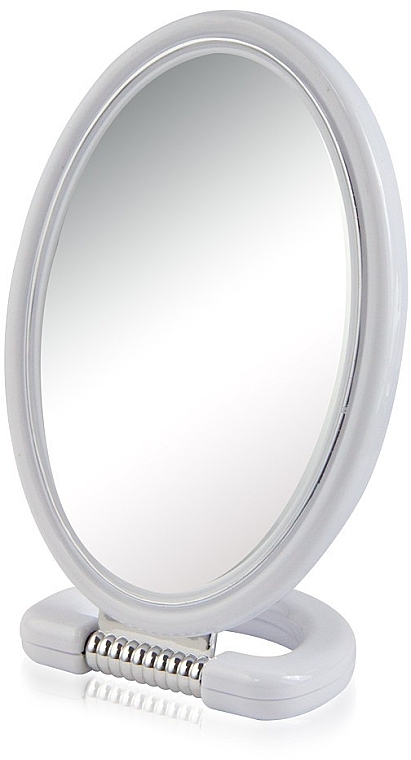 Makeup Mirror 9510, oval, double-sided, 22.5 cm, grey - Donegal Mirror — photo N1