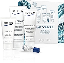 Fragrances, Perfumes, Cosmetics Travel Body Care Set - Biotherm (b/lotion/100ml + sh/gel/75ml + h/cr/50 ml + lip/balm/5ml)