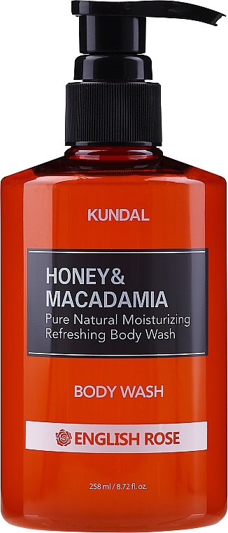 Shower Gel "English Rose" - Kundal Honey & Macadamia Body Wash English Rose — photo N5