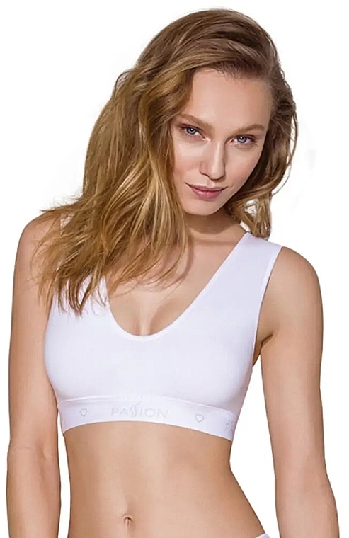 Stretch Cotton Sport Top PS005, white - Passion — photo N1