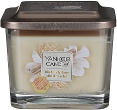 Scented Candle in Glass - Yankee Candle Elevation Rice Milk & Honey — photo N2