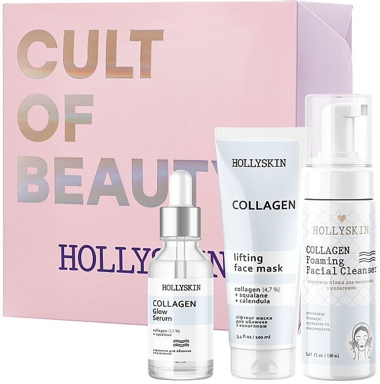 Set - Hollyskin Collagen Intensive Care (mask/100ml + foam/150ml + ser/50ml) — photo N2