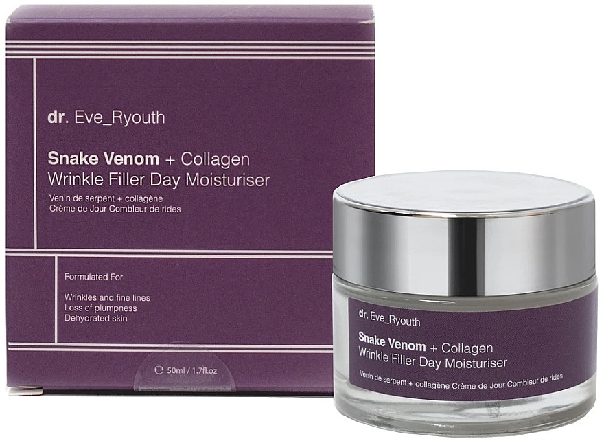 Facial Day Cream - Dr. Eve_Ryouth Snake Venom + Collagen Wrinkle Filler Day Moisturiser — photo N3