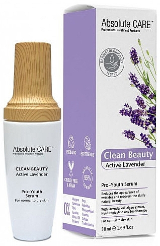 Face Serum - Absolute Care Clean Beauty Active Lavender Pro Young Serum — photo N1