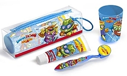 Fragrances, Perfumes, Cosmetics Set - Lorenay Superthings Travel Kit (toothpaste/75ml + tooth/brush/1pcs + cup + bag)