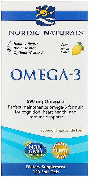 Dietary Supplement with Lemon Flavor "Omega-3" - Nordic Naturals Omega-3 Lemon — photo N2