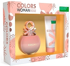 Fragrances, Perfumes, Cosmetics Benetton Colors De Benetton Rose - Set (edt/80ml + b/lot/75ml)	