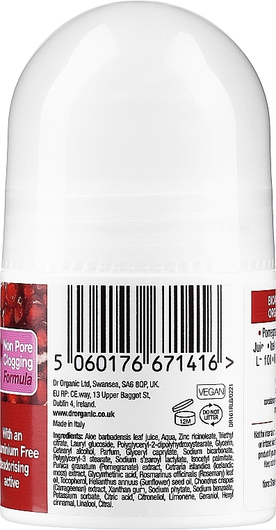 Pomegranate Deodorant - Dr. Organic Bioactive Skincare Pomegranate Deodorant — photo N2