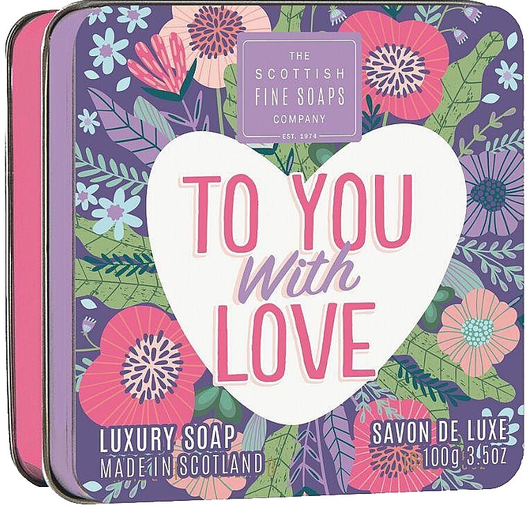 Soap "To You With Love" - Scottish Fine Soaps To You with Love Soap In A Tin — photo N1