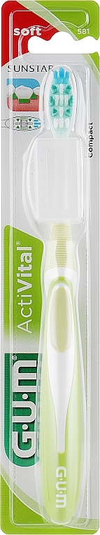 Activital Toothbrush, soft, light green - G.U.M Soft Compact Toothbrush — photo N1
