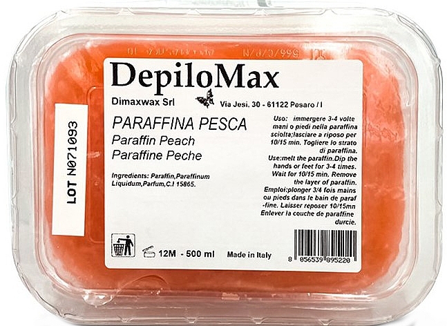 Peach Cosmetic Paraffin - DimaxWax DepiloMax Parafin Peach — photo N3