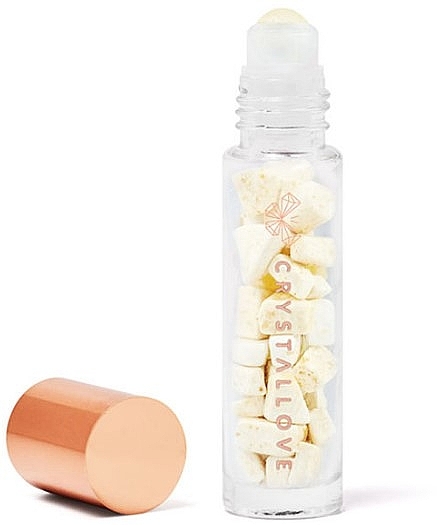 Gemstone Milk Amber Oil Roll-On Bottle, 10 ml - Crystallove Milky Amber Oil Bottle — photo N1