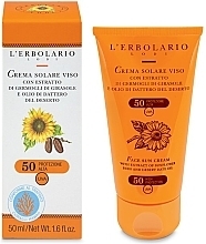 Fragrances, Perfumes, Cosmetics High Protection Sunscreen with Sunflower Sprout Extract & Desert Date Oil - L'Erbolario Face Sun Cream SPF 50