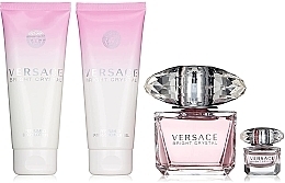 Fragrances, Perfumes, Cosmetics Versace Bright Crystal - Set (edt/90 ml + b/lot100 ml + sh/gel/100 ml + edt/5 ml)