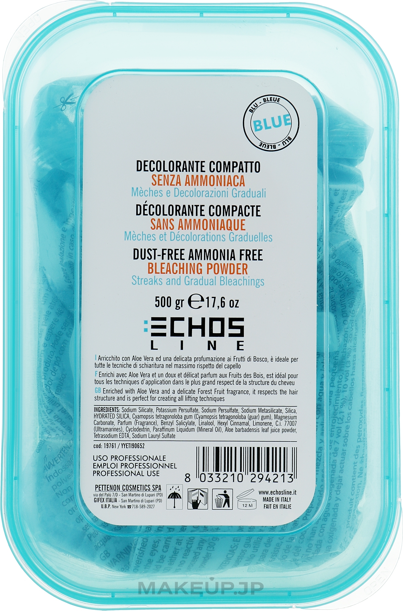 Ammonia-free Blue Blond Powder - Echosline Bleaching Ammonia Free/Dust Free — photo 500 g