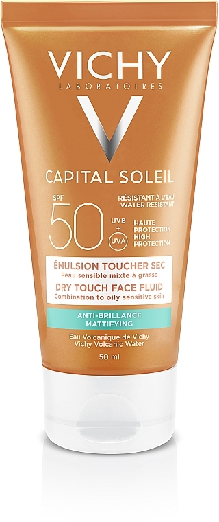 Sun Protection Face Emultion - Vichy Capital Soleil SPF 50 Emulsion Anti-Brillance IP50 — photo N1
