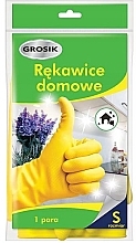 Household Rubber Gloves, size S, multicolor - Grosik — photo N3