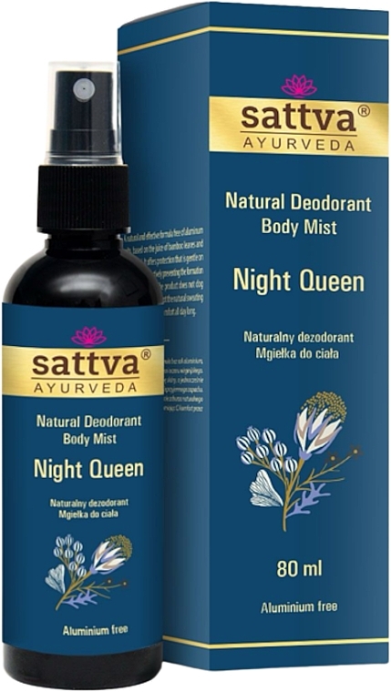 Natural Deodorant Spray 'Night Queen' - Sattva Natural Deodorant Body Mist Night Queen — photo N1