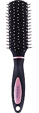 Rectangular Mini Hair Brush 18 cm, light pink - Titania Softtouch — photo N1