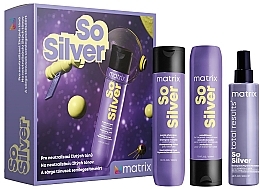 Fragrances, Perfumes, Cosmetics Set - Matrix Total Results So Silver (shmp/300ml + cond/300ml + h/spr/200ml)