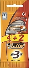 Shaving Razor 'Sensrtive 3', 6 pcs - Bic — photo N1