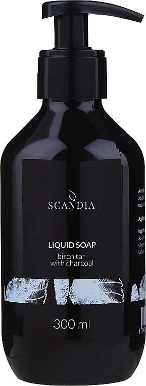 Liquid Soap "Birch Tar & Activated Carbon" - Scandia Cosmetics — photo N8