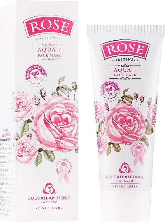 Rose Oil Face Mask "Aqua +" - Bulgarian Rose Rose Face Mask — photo N4