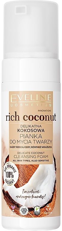 Coconut Cleasning Foam - Eveline Cosmetics Rich Coconut — photo N1