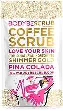 Fragrances, Perfumes, Cosmetics Coffee Scrub - Bodybe Coffee Scrub Love Your Skin Shimmer Gold Pina Colada