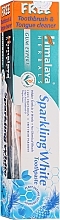 Fragrances, Perfumes, Cosmetics Set - Himalaya Herbals Sparkling White Set (toothpaste/150g + toothbrush/1 + tongue/cleancer/1)