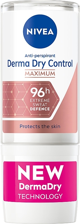 Roll-On Deodorant - Nivea Derma Dry Control Maximum Antiperspirant — photo N1