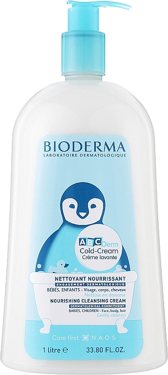 Cleansing Baby & Kids Wash Cream - Bioderma ABCDerm Cold-Cream Creme Lavante — photo N1