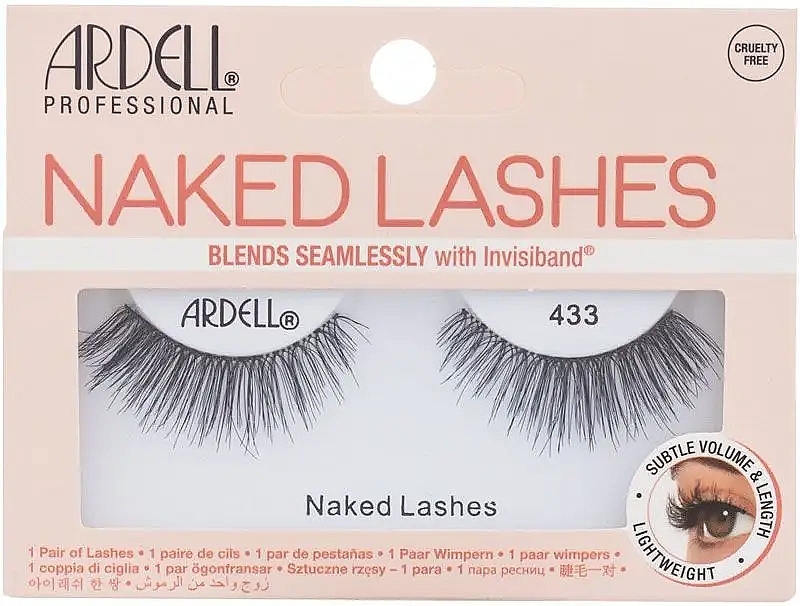 False Lashes - Ardell Magnetic Naked Lashes 433 False Eyelashe Black — photo N1