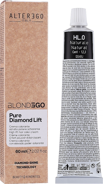 Permanent Lightening Cream Color - Alter Ego Be Blonde Pure Diamond Lift — photo N2