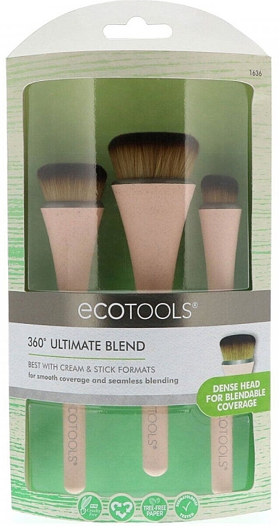 Makeup Brushes Set, 3 pcs - EcoTools 360 Ultimate Blend  — photo N2