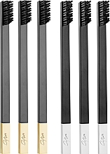Black Matte Soft Toothbrush Set - Apriori Slim (toothbrush/6pcs) — photo N3